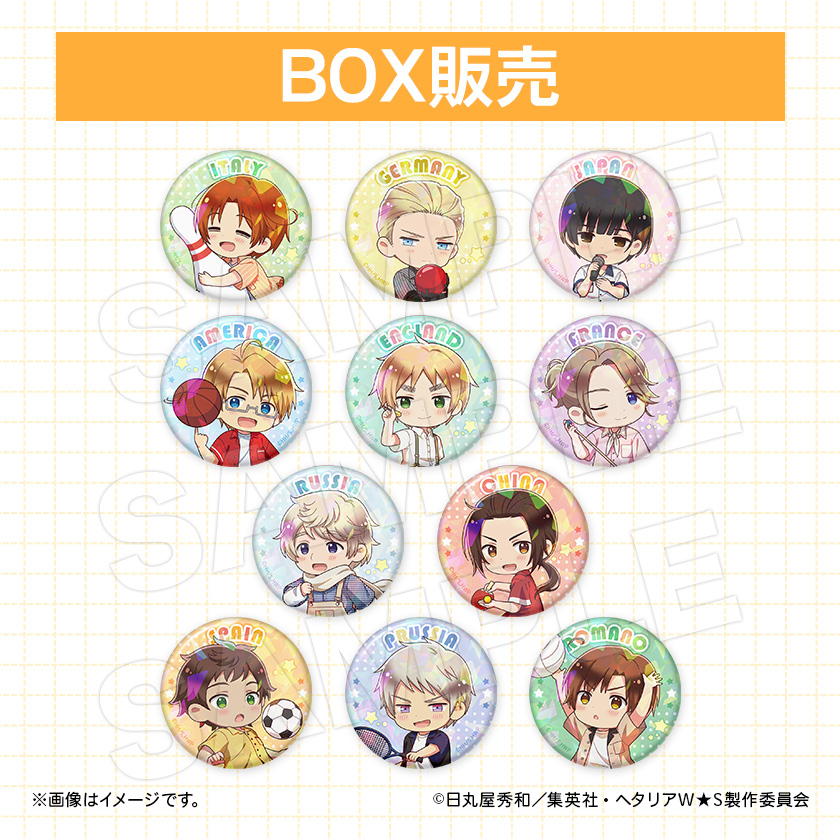 トレーディングホログラム缶バッジ（ミニキャラ） BOXのサンプル画像